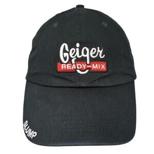 Geiger Ready-Mix Slump Strapback Baseball Cap Black One Size Adjustable URM